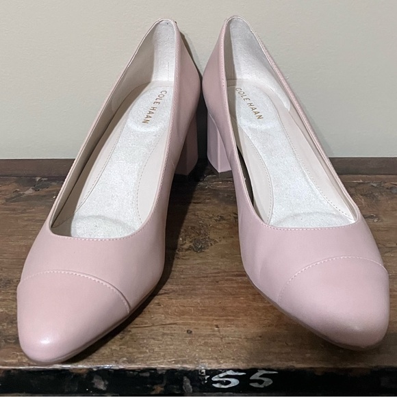 NWOT! Cole Haan Women's Go-To Block Heel Pumps in Blush - Picture 4 of 8